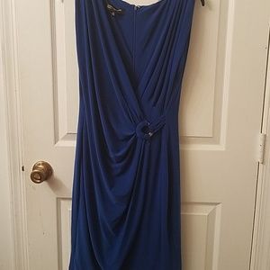 Royal blue wrap mini dress